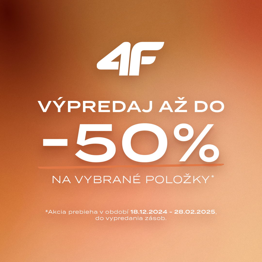 VÝPREDAJ AŽ DO -50% NA VYBRANÉ POLOŽKY