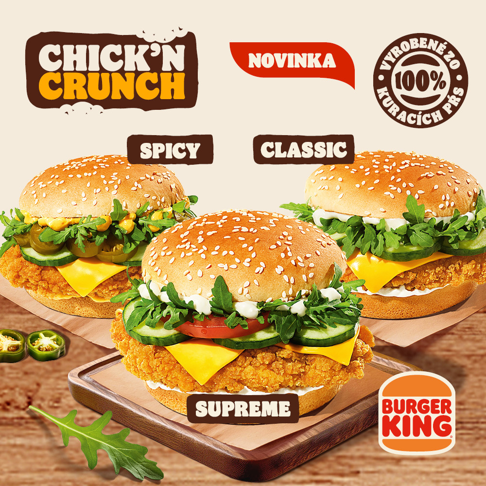 The new Chick’n Crunch is at BURGER KING! 🐔