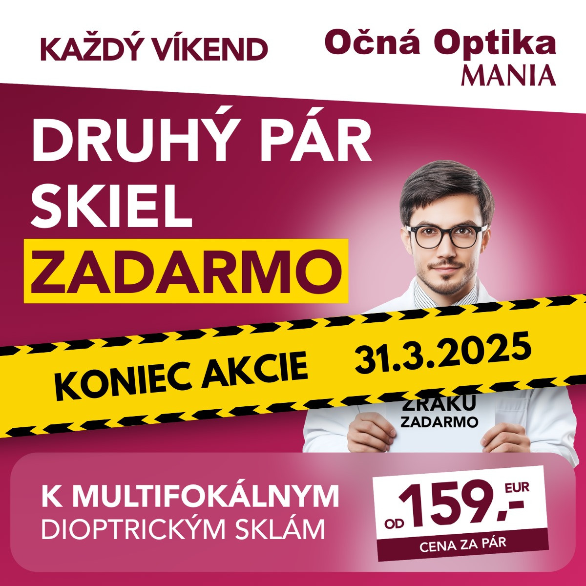 Druhé sklá úplne ZADARMO! 👓