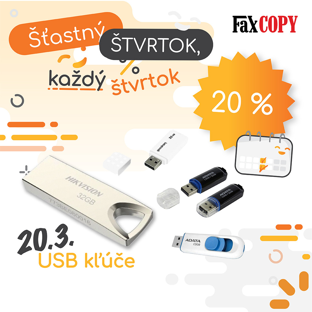 Šťastný ŠTVRTOK, každý štvrtok vo FaxCOPY predajni