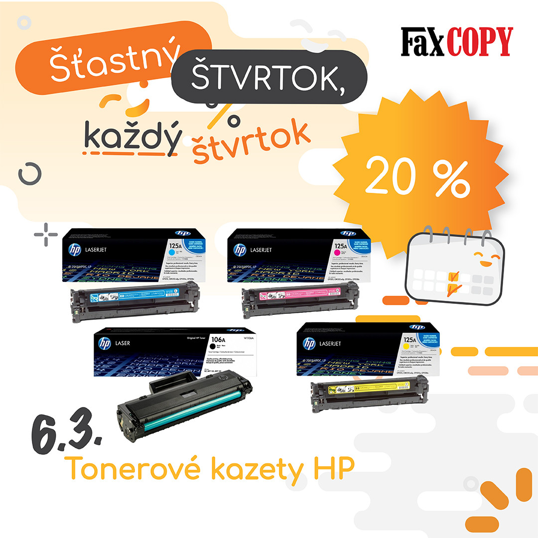 Šťastný ŠTVRTOK, každý štvrtok vo FaxCOPY predajni